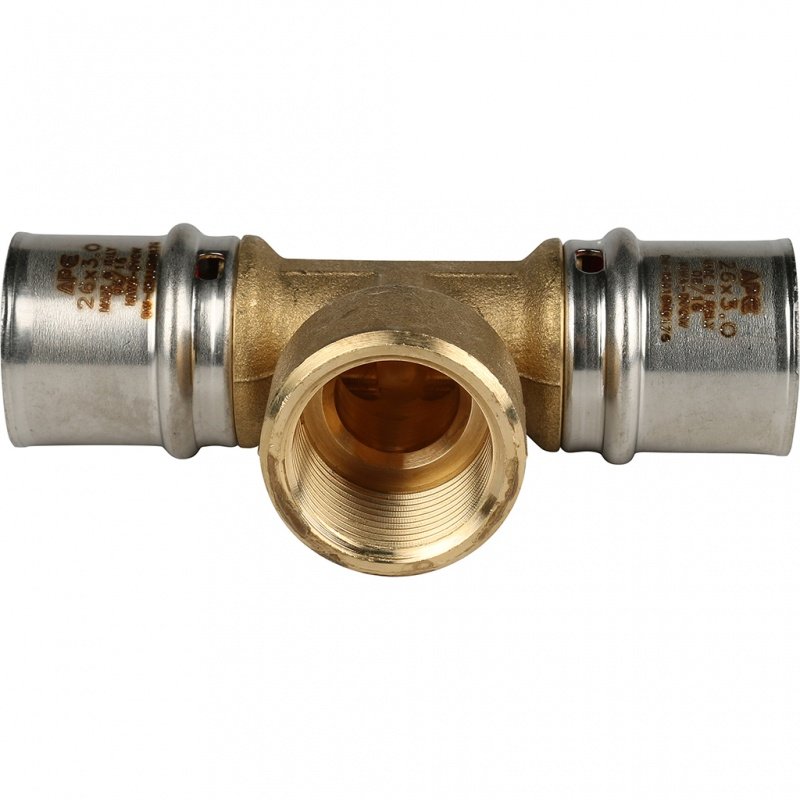 Тройник переходной под пресс 26 х 3/4" х 26 (ВР) STOUT для МП труб