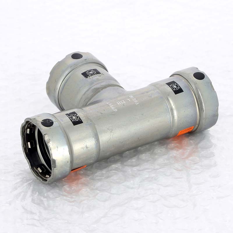 Тройник пресс оцинкованная сталь Megapress VIEGA 1"