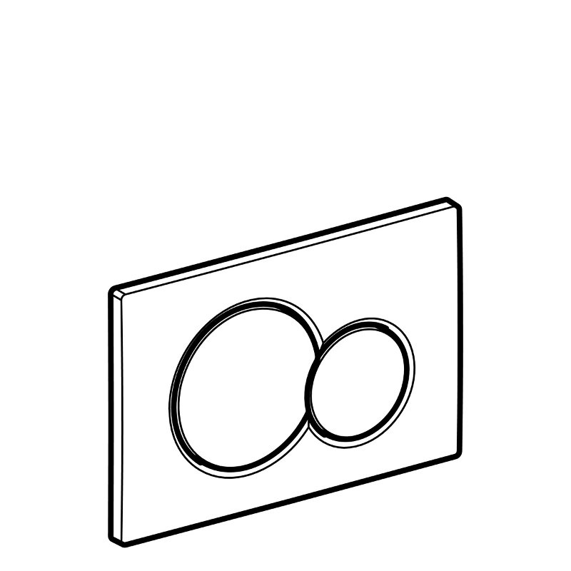 Geberit Кнопка смыва Sigma01, двойной смыв, Черный RAL 9005