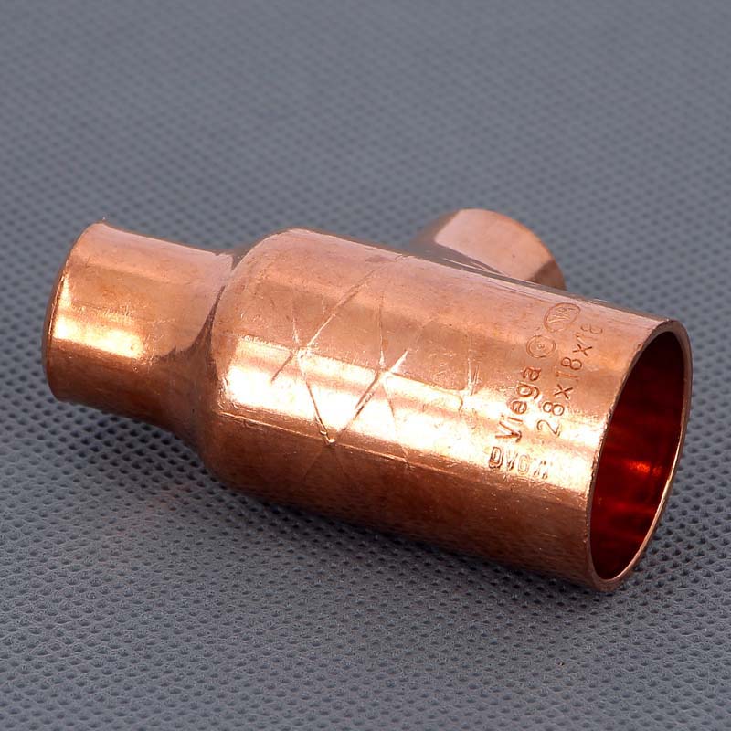 Тройник переходной под пайку 28 х 18 х 18 мм VIEGA медный