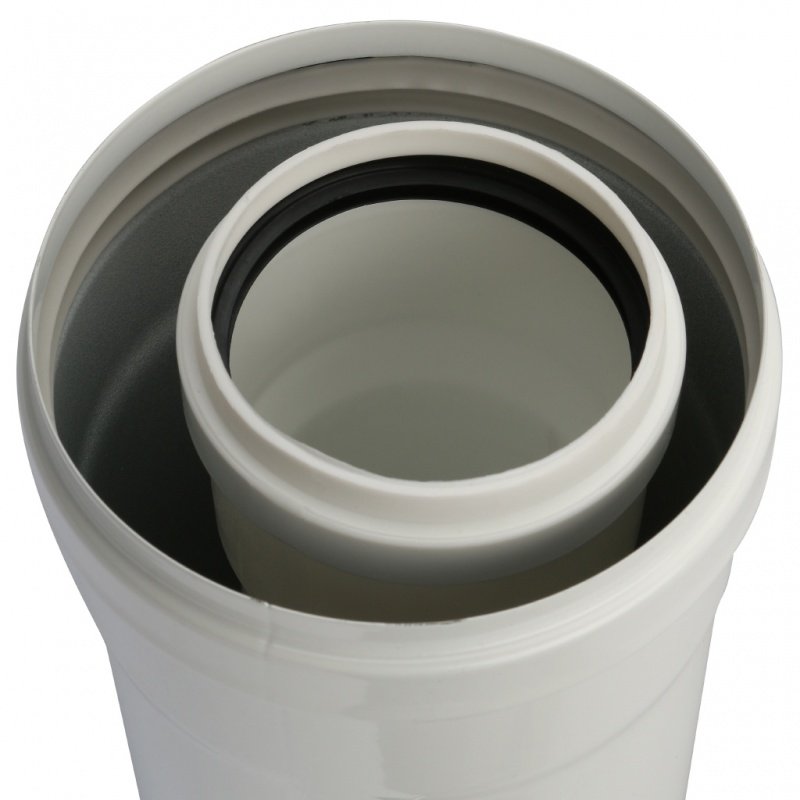 Труба дымохода коаксиальная 60 х 100 L=500 мм для конденсационных котлов STOUT