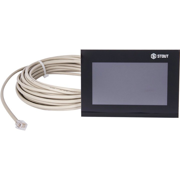 Выносная панель управления теплыми полами STOUT M-7 черная