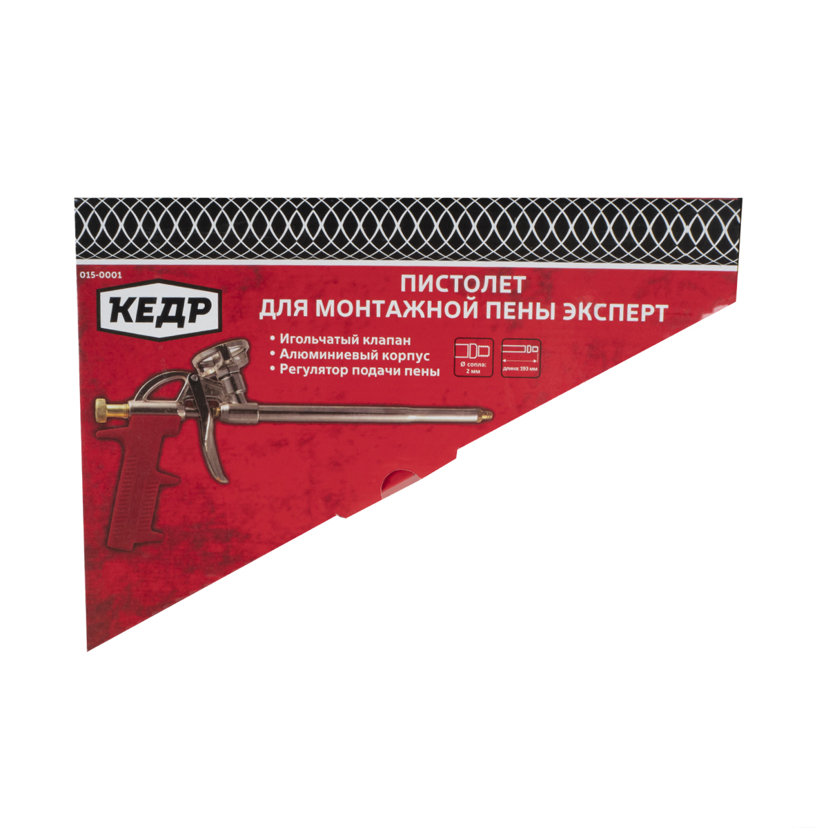 Пистолет для монтажной пены "эксперт" (1/20) "кедр"  015-0001