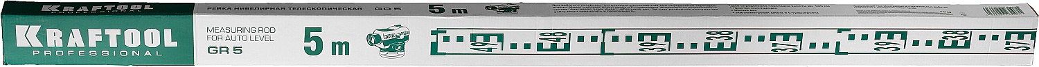 KRAFTOOL GR 5, геодезическая рейка (34730)