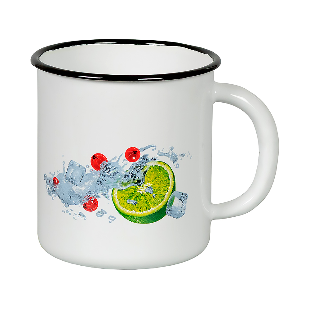 Кружка эмалиров. декор. 1 л (1/12) "стальэмаль"  1с3с