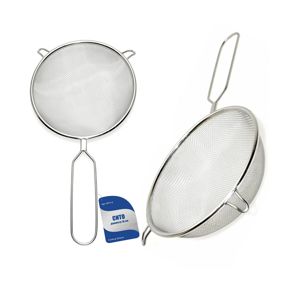Сито нерж. с ручкой d=18 см (1/6/144) "мультидом" sf11-5