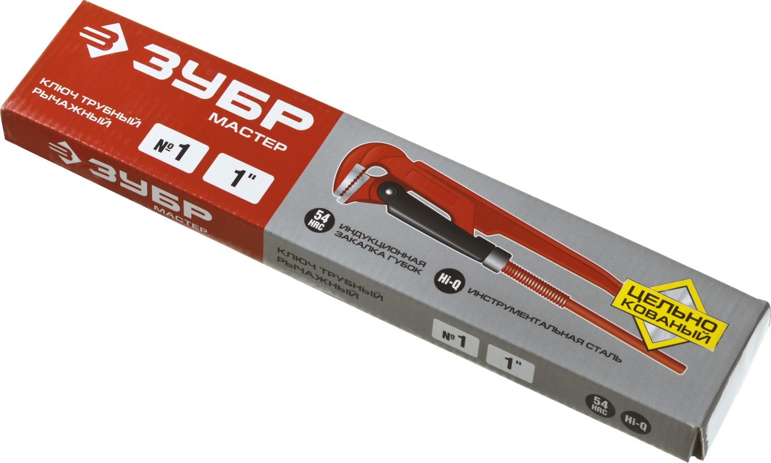 ЗУБР №1, 1″, 330 мм, трубный ключ с прямыми губками (27314-1)