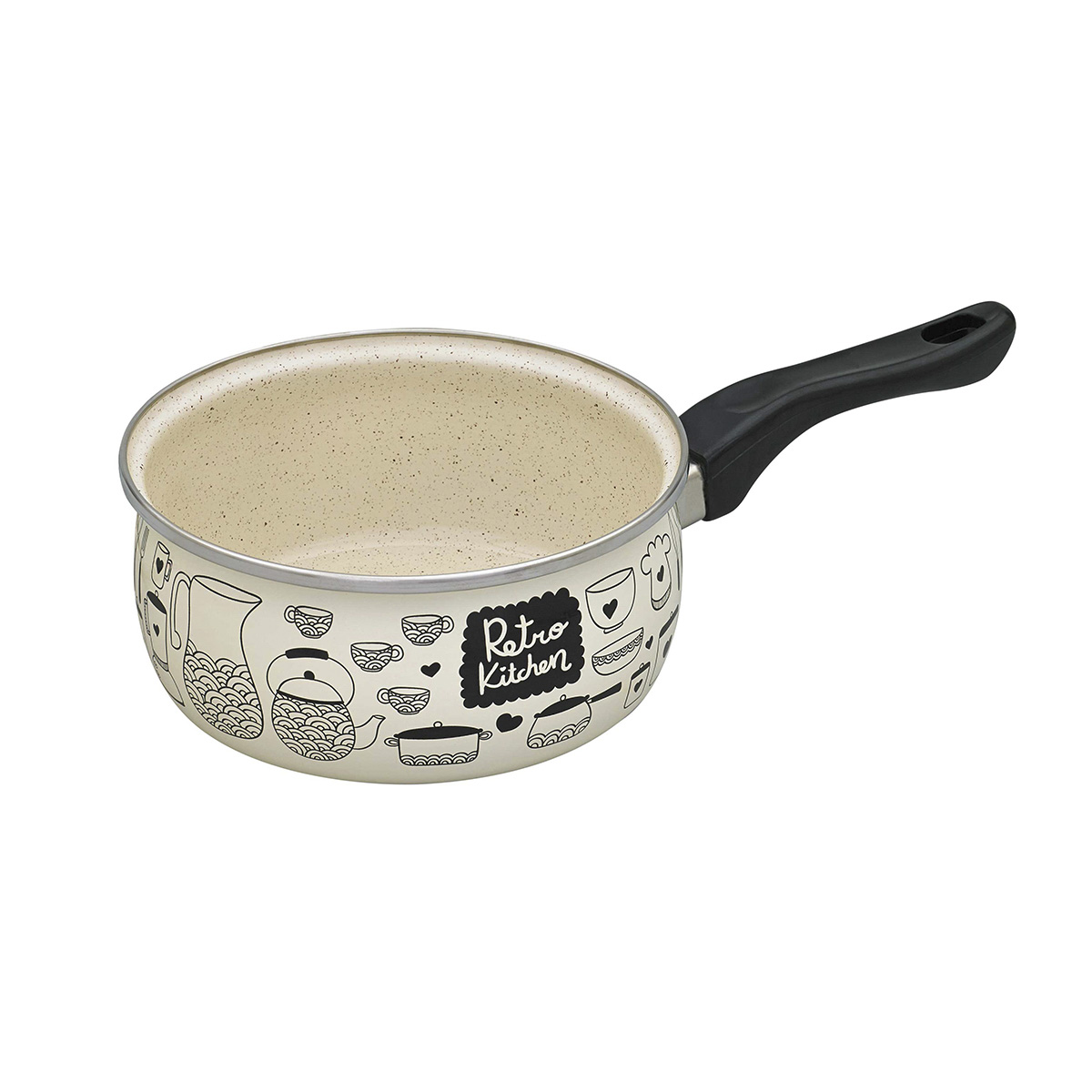 Ковш эмалиров. "ретро" 1,6 л, 16 см (1/4) "metrot"