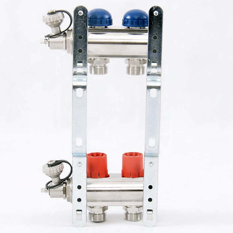 Колл. группа UNI-FITT 1"x3/4" ЕК 2 выхода с регулировочными и термостатическими вентилями