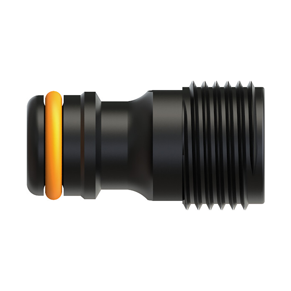 Штуцер под шланг 1/2"  21 мм наруж (полипропилен) (1/12) "fiskars" 1027060