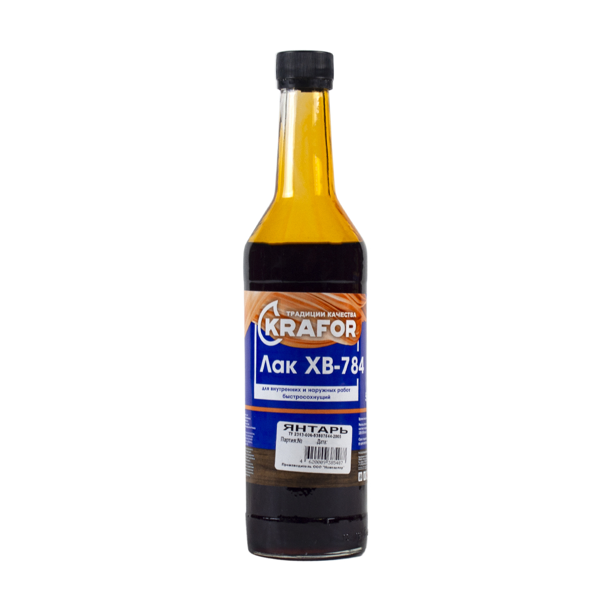 Лак хв-784 янтарь 0,5 л (12) "krafor"
