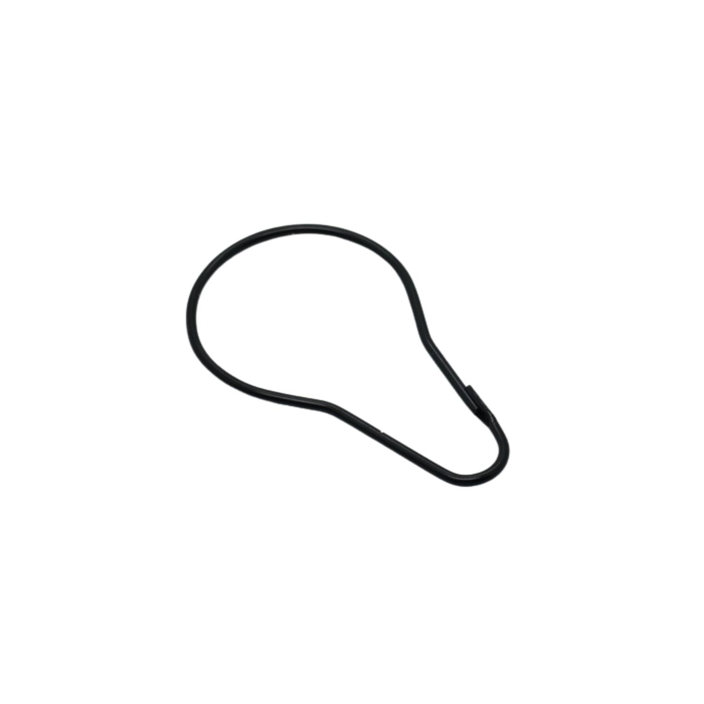 Кольца для штор в ванную металлич. набор 12 шт. (черные) (1/50) "iddis" rinmbl0i15