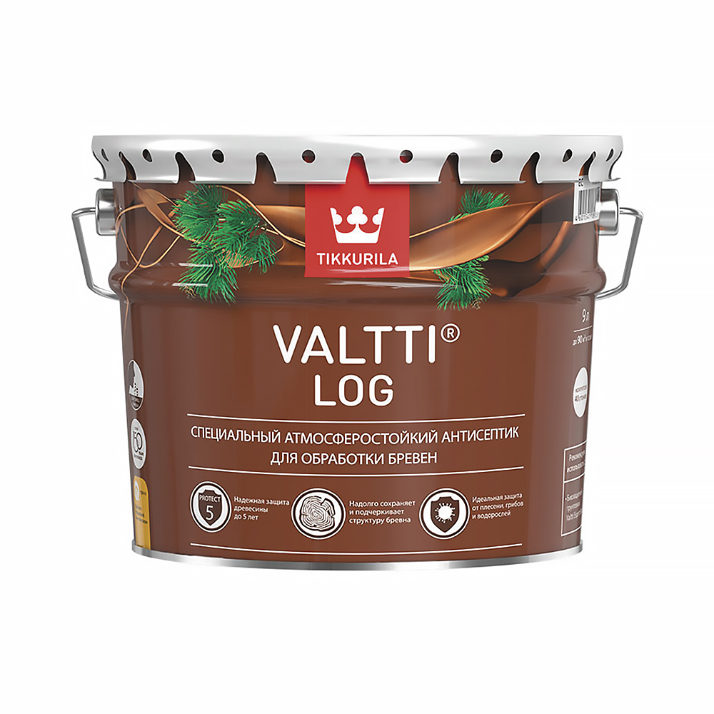 Валтти log  ec  9 л (1)  антисептик для дерева "тиккурила"