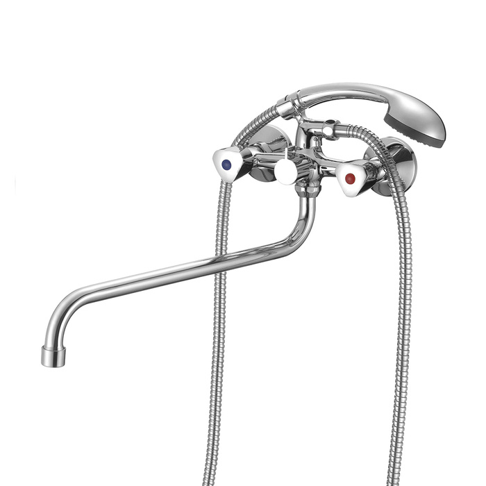 Смеситель для ванн  tring  длинный излив, двухвентильный (1/8) "milardo" trisb02m10