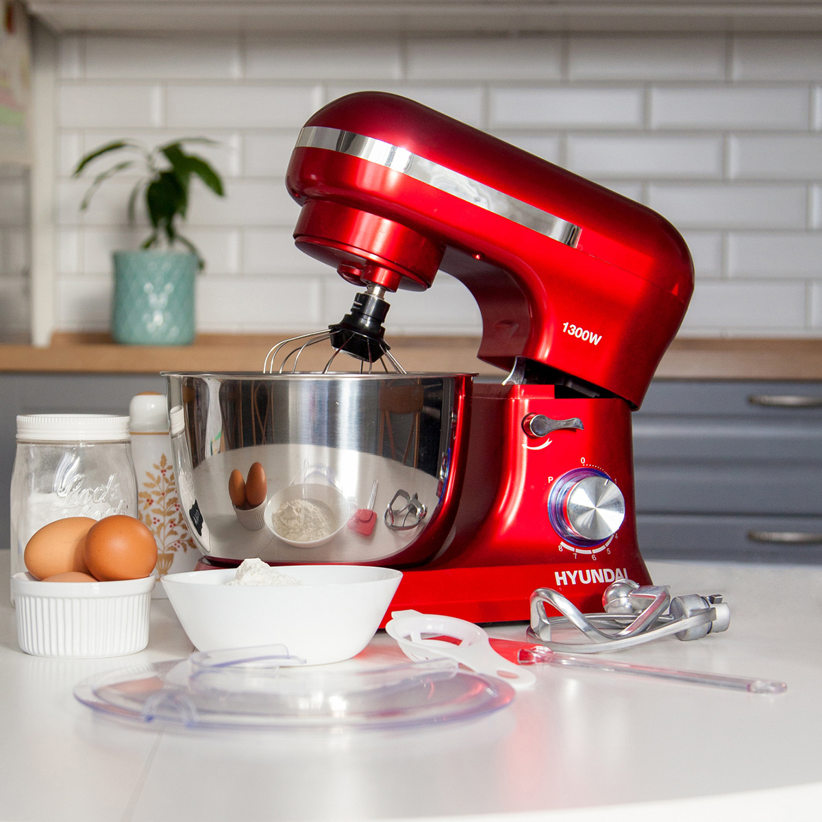 Миксер планетарный hym-s6451  8 скоростей, 1300 вт (1) "hyundai"
