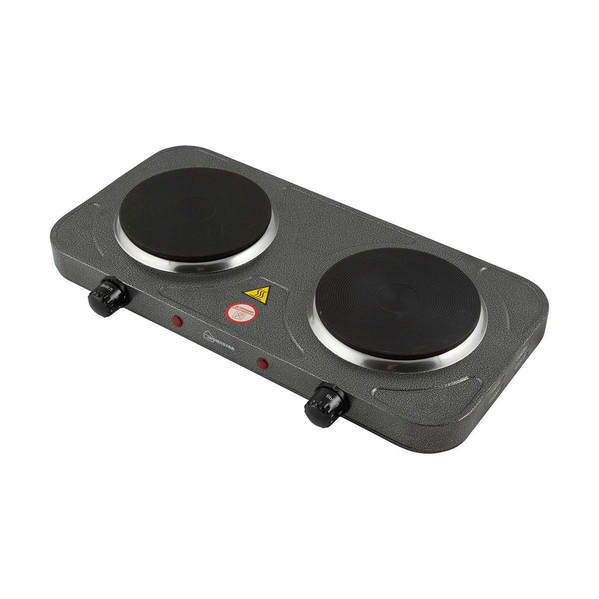 Плита электр. 2-конфор. (чугун) "homestar" hs-1104 (серый) (1/5)