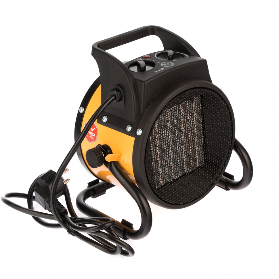 Тепловая пушка, керамический нагреватель (тепловентилятор) DHC 2-100, 230 В, 0.025/1/2 кВт Denzel (96429)