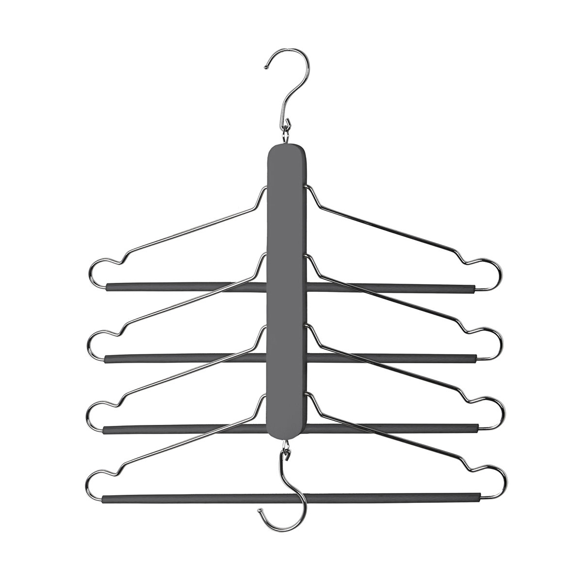 Вешалка-трансформер "japanese" 4-х уровневая, серая (1/24) "valiant" jb-18082