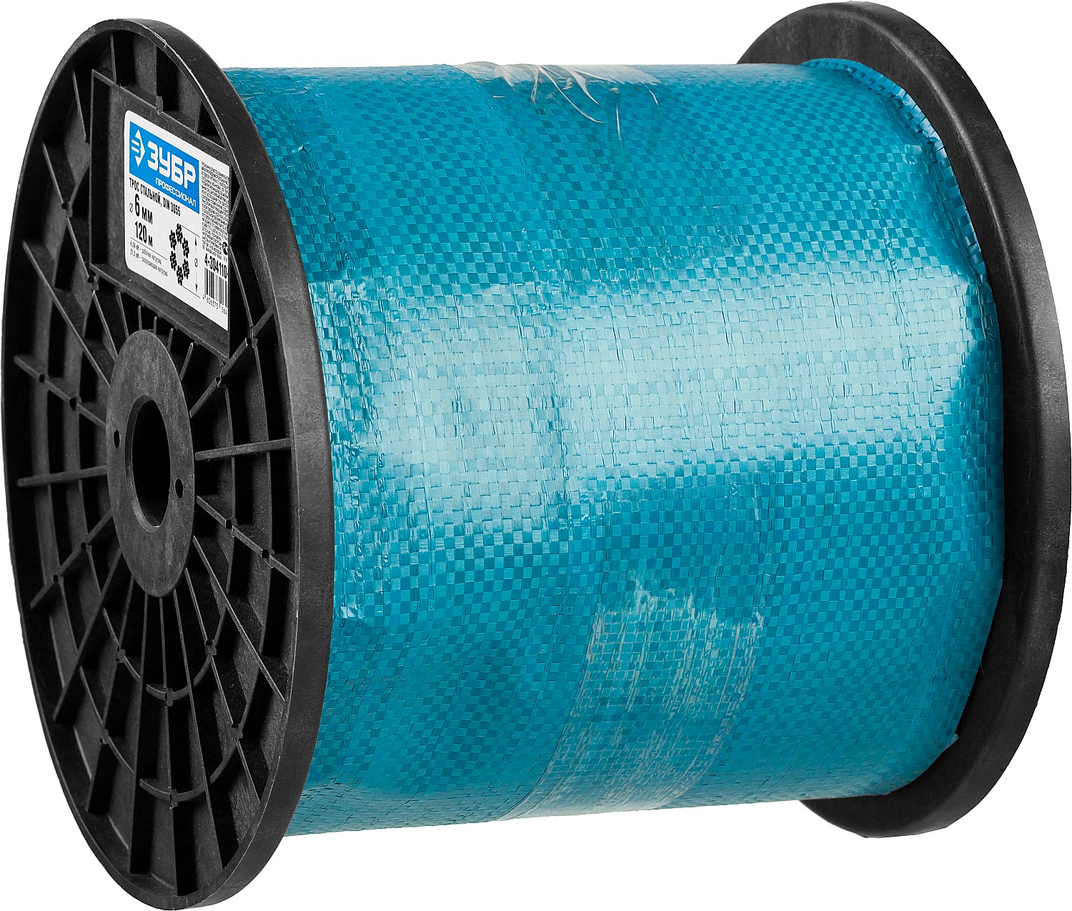 ЗУБР DIN 3055, свивка 6 х 7 + IWS, 6 мм, L 120 м, стальной трос, Профессионал (4-304110-06)