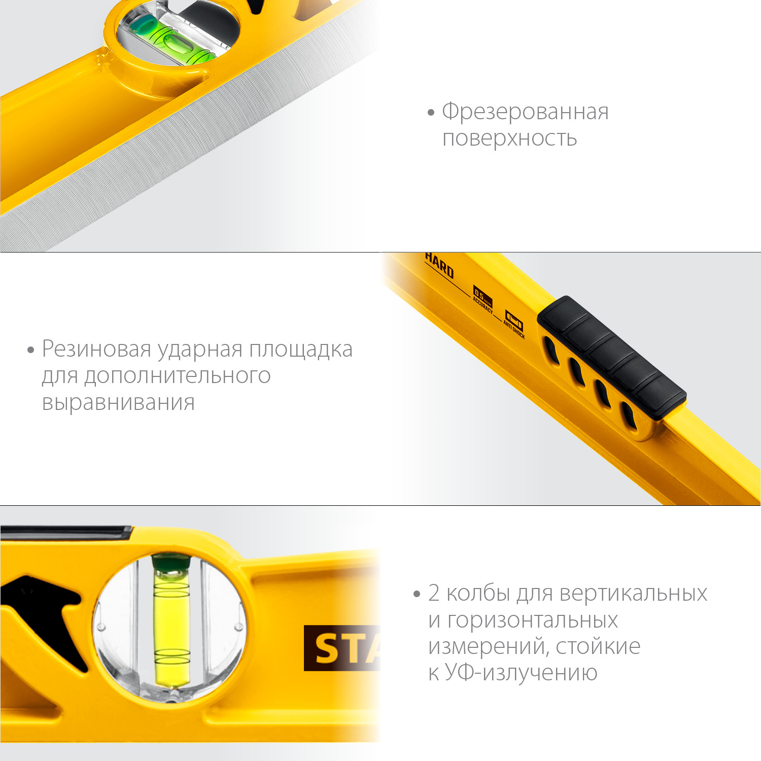 STAYER HARD, 600 мм, с зеркальным глазком, литой уровень, Professional (3483-060)