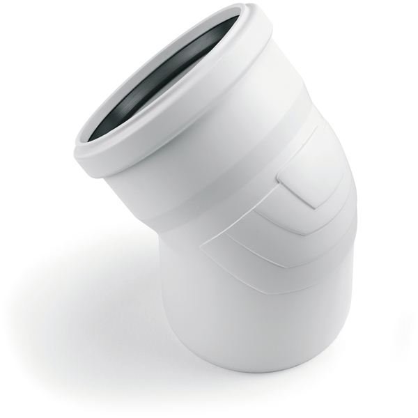 Отвод канализационный 45° RAUPIANO PLUS d=40 мм белый