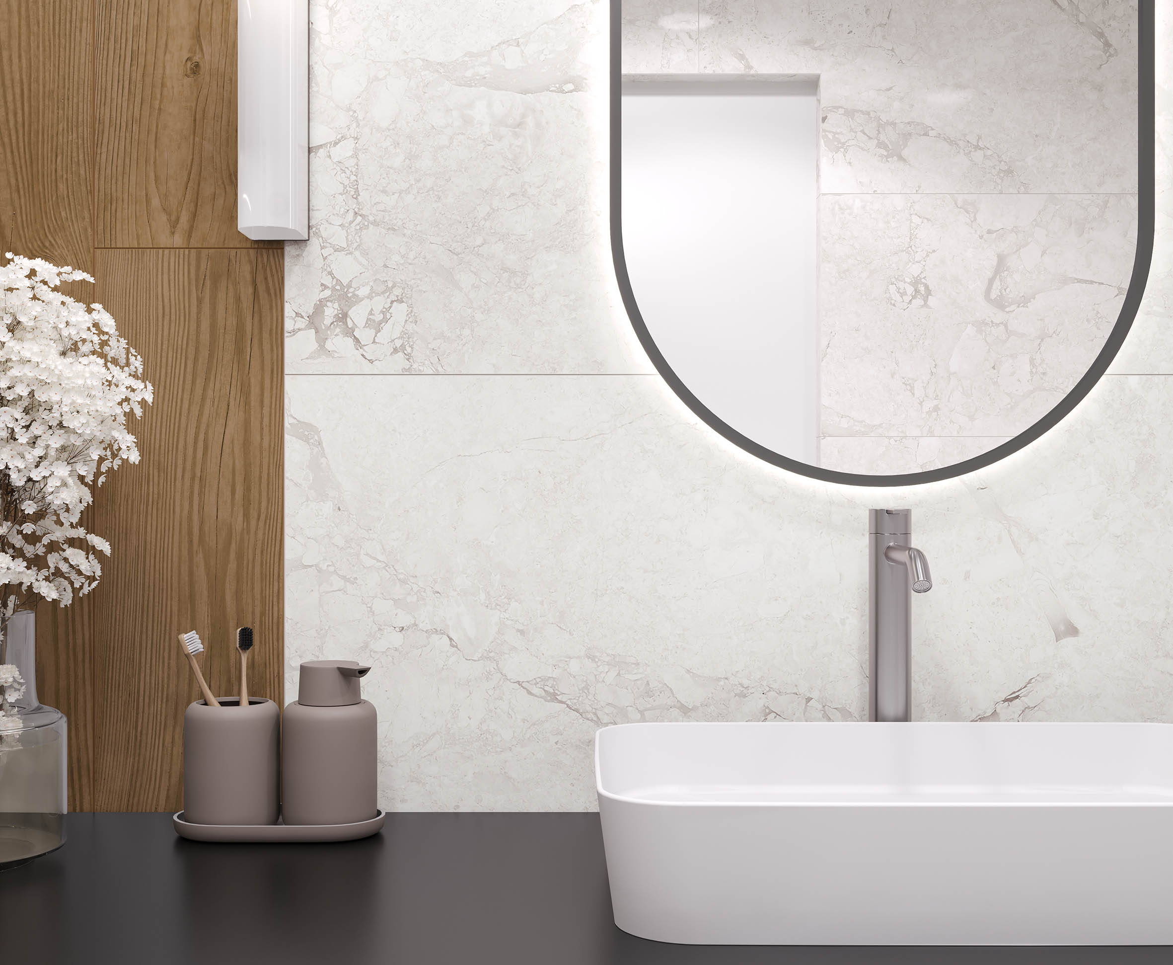 Emil white керамогранит светло-серый полированный 60x60