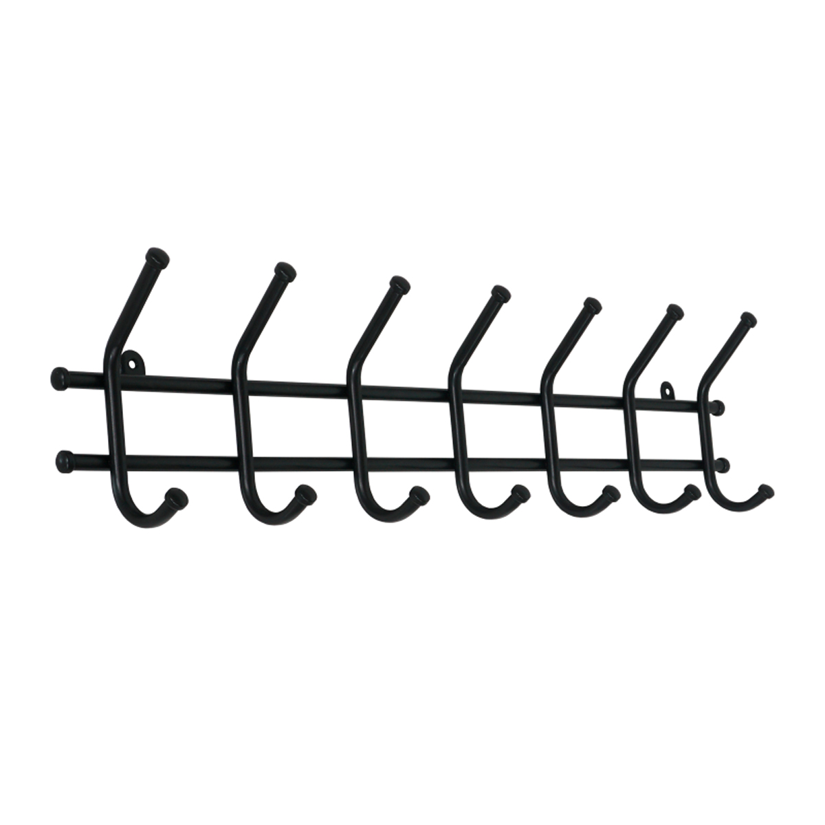 Вешалка настенная "норма 7" (7 крючков) 705*80*168 мм  черный (1/10) вн 66 ч
