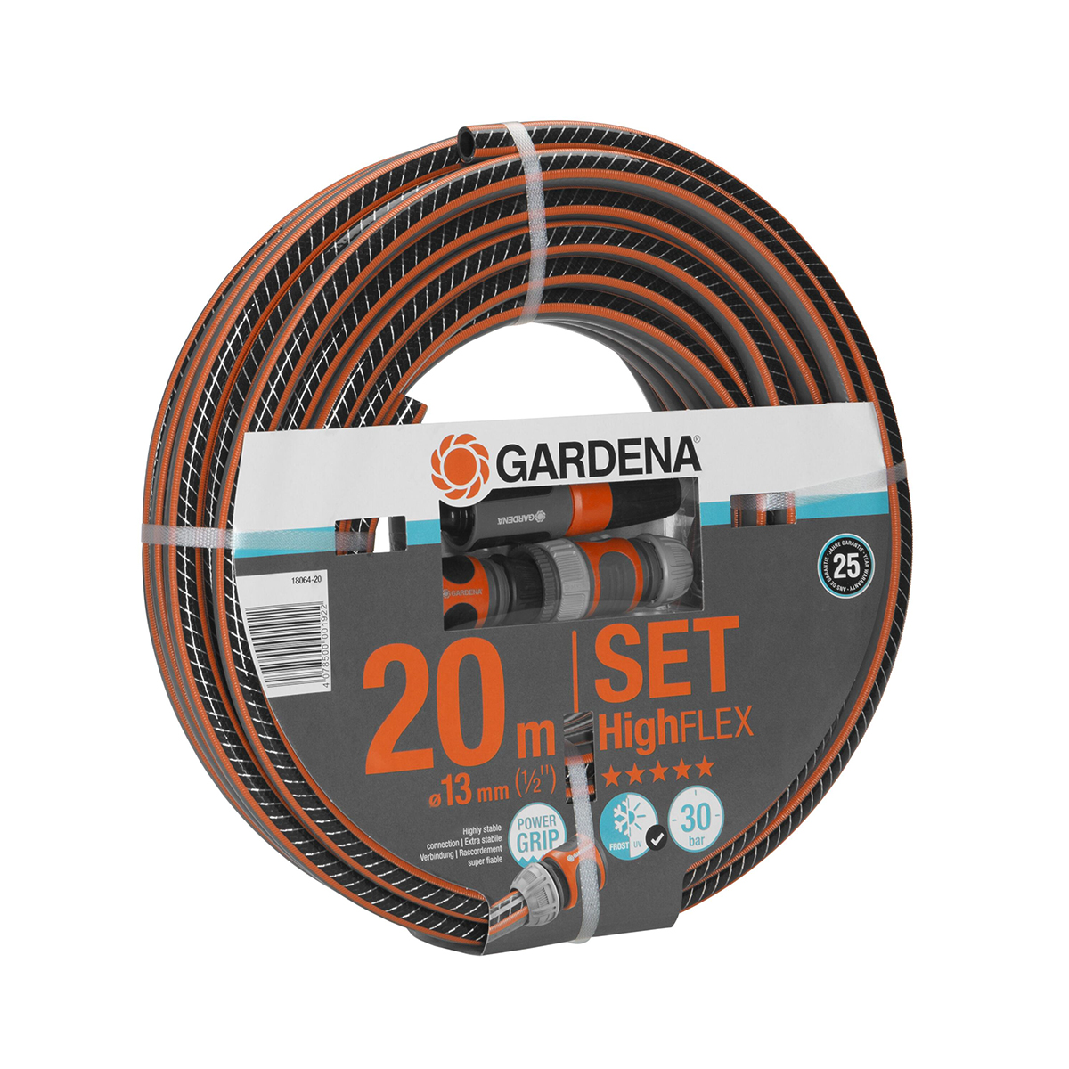 Шланг "highflex" 1/2" 20 м с фитингами (1) "gardena" 18064-20.000.00