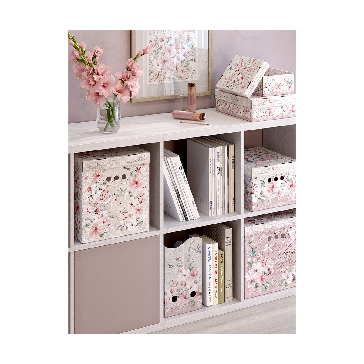 Короб для хранения "jardin" 31,5*31,5*31,5 см (набор 3 шт.) (1/12) "valiant" jr-bctn-3k