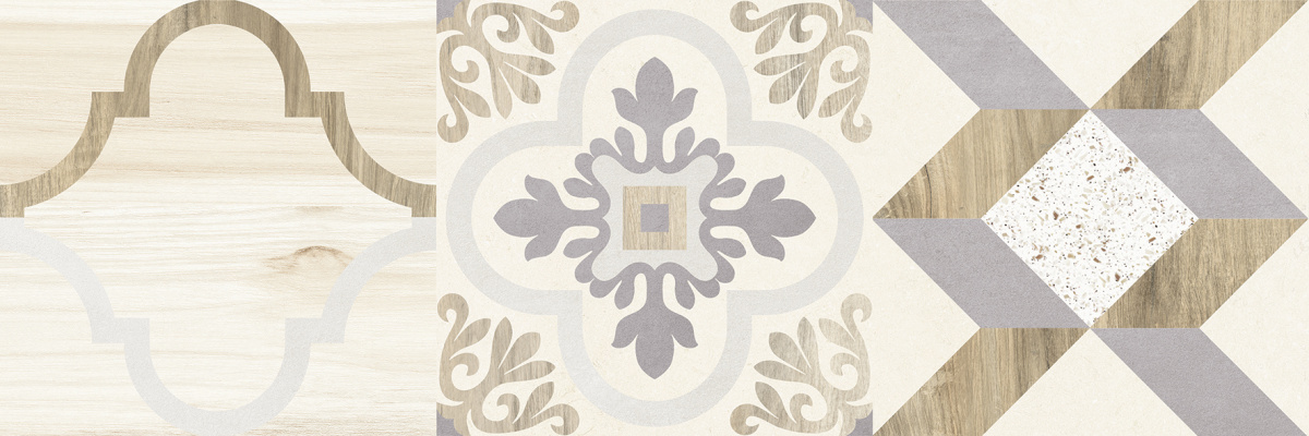 Woody плитка настенная бежевый узор 25x75