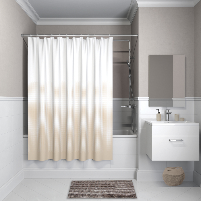 Штора для ванной 200*180 см (полиэстер) (1/20) "iddis" b02p218i11