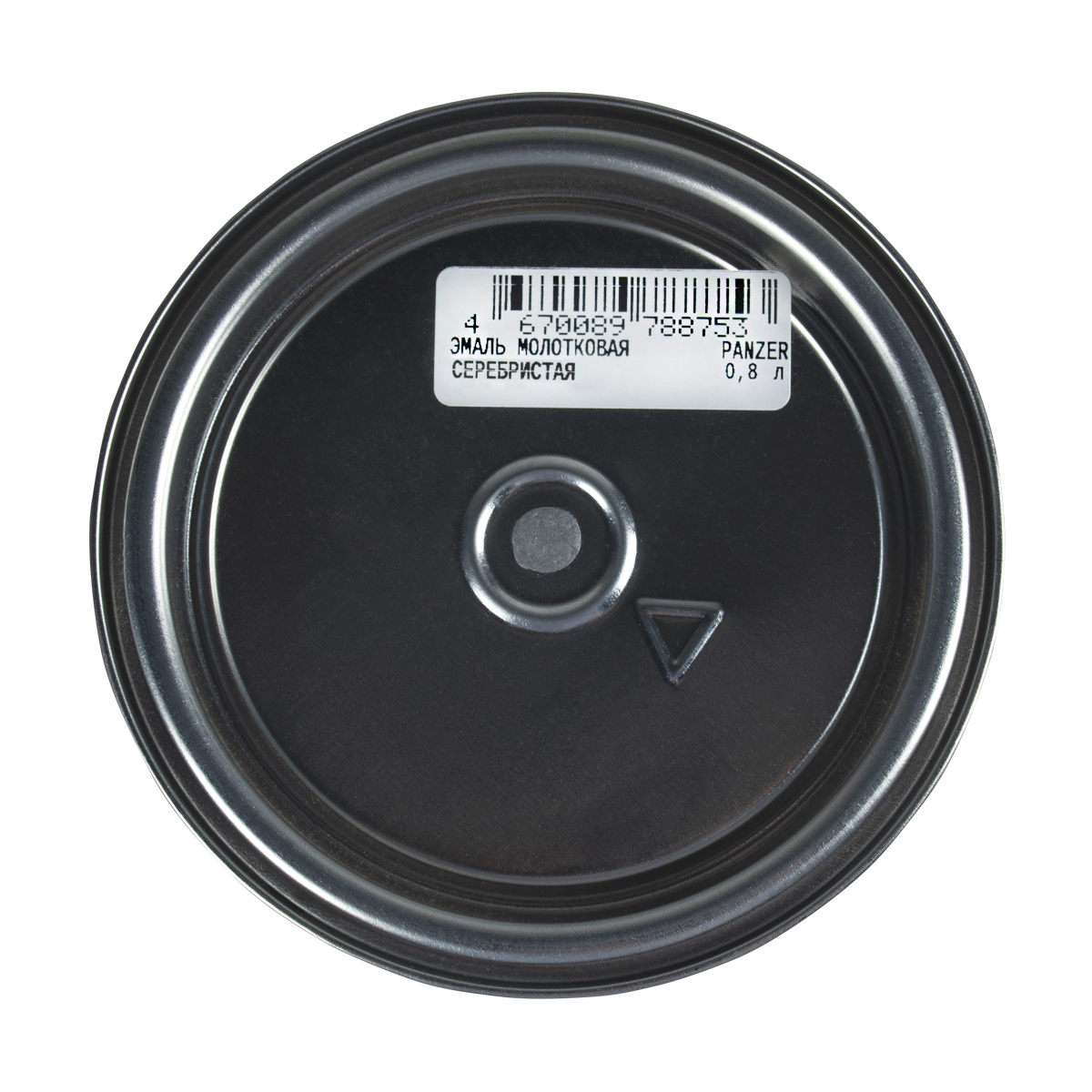 Эмаль универсальная молотковая серебристая 0,8 л (1/14) "panzer"