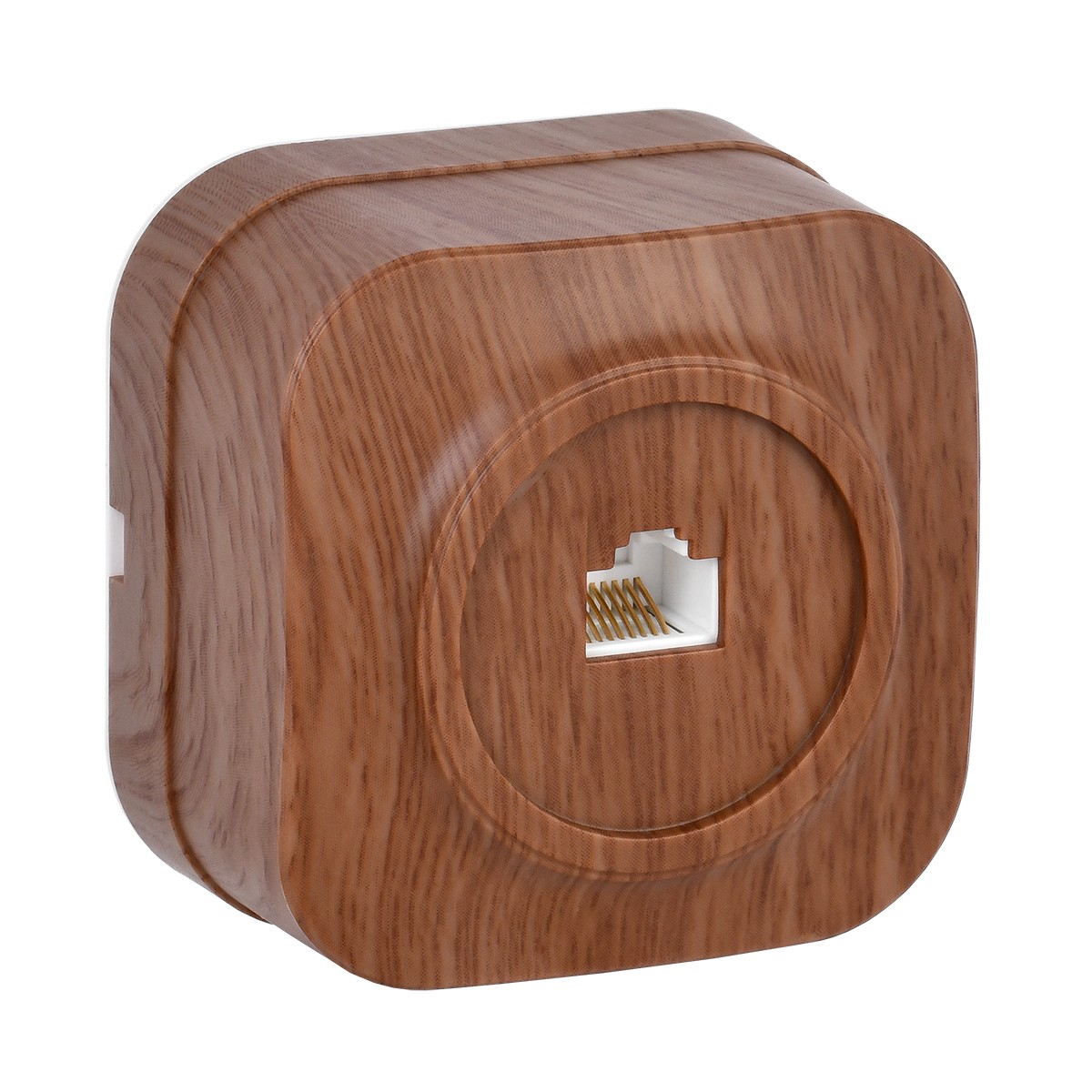 Розетка компьютерная открыт. уст. "glory" 1 местн. рк10-хд, rj45, дуб (1/30/360) "iek"