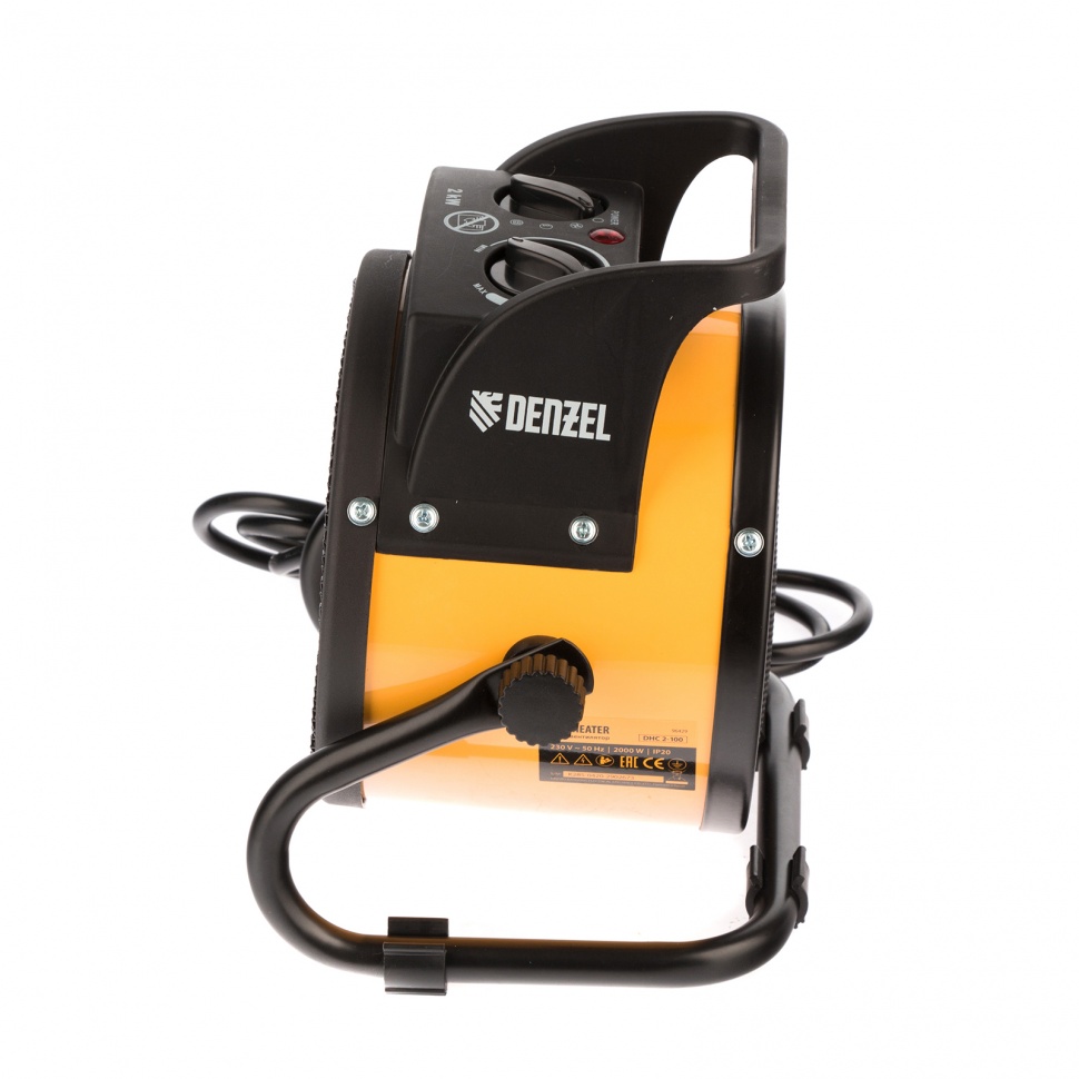 Тепловая пушка, керамический нагреватель (тепловентилятор) DHC 2-100, 230 В, 0.025/1/2 кВт Denzel (96429)