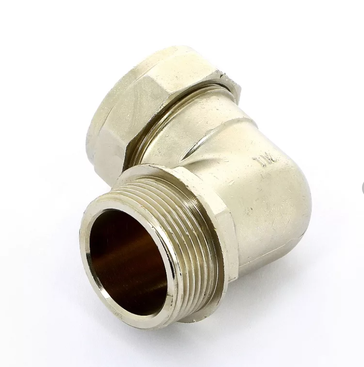 Угол НР 18 x 3/4" обжим TIEMME никель