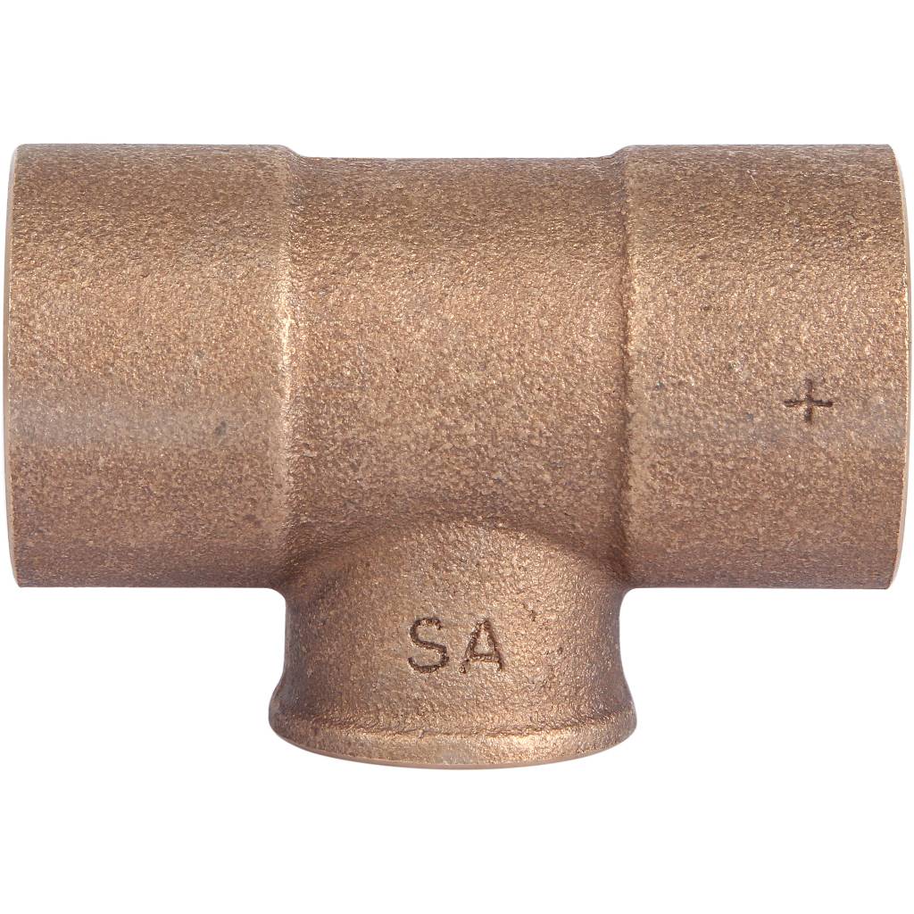Тройник 28x1/2"x28 переходной под пайку с резьбой (ВР) SANHA бронза 141302812