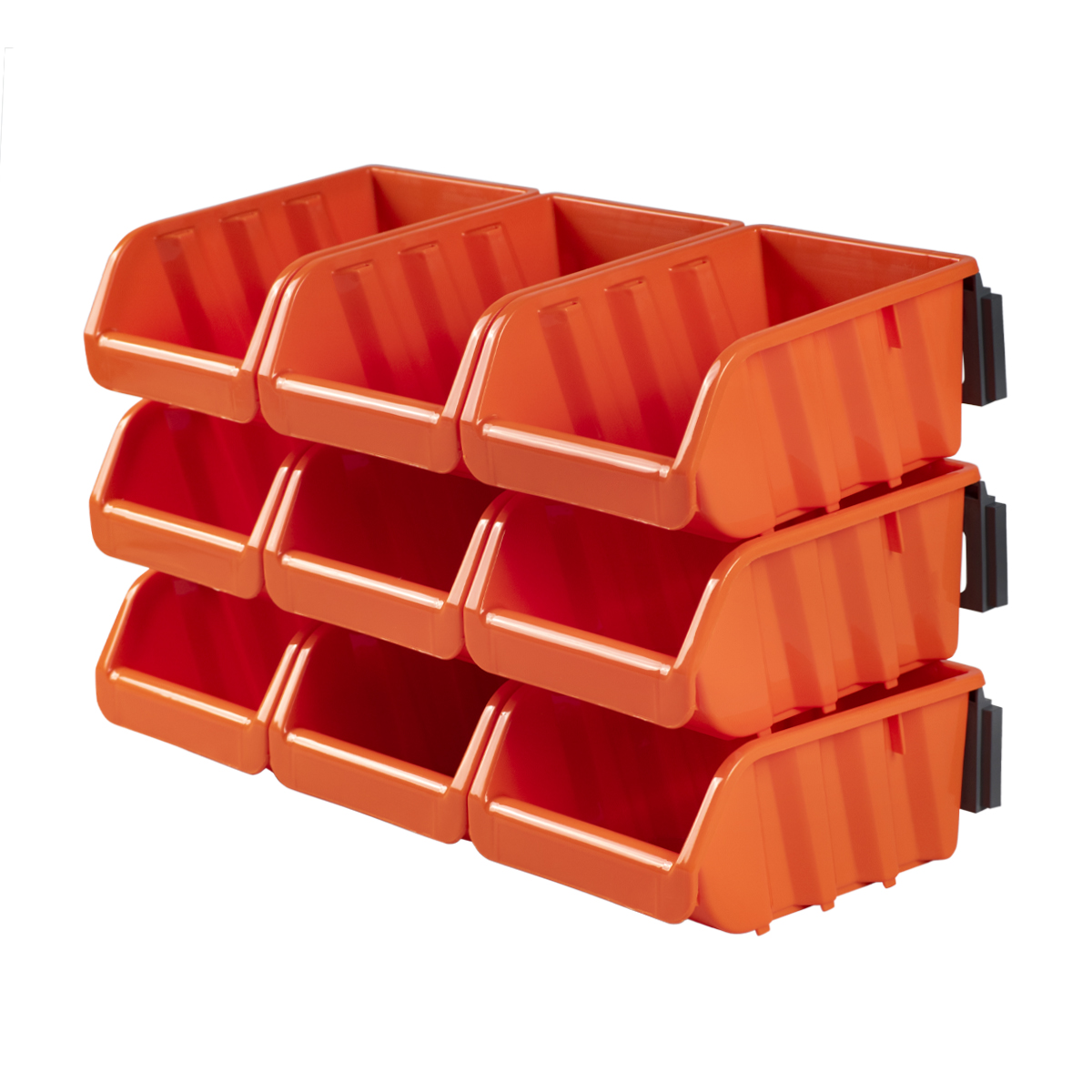 Набор лотков для метизов (малые, 9 шт. с планкой), оранжев. (1/6) "blocker"  br3743ор