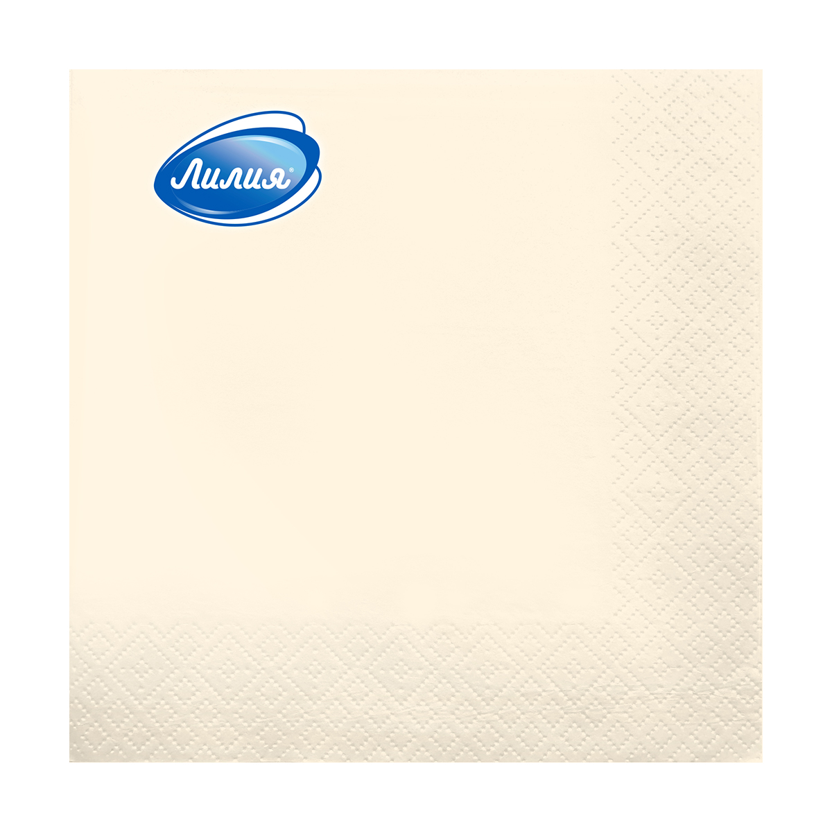 Салфетки бумажн. 2-х слойные упак. 20 листов 33*33 см, шампань (1/15) "лилия"