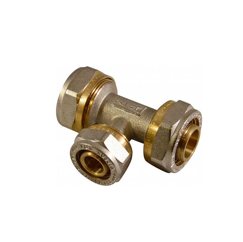 Тройник переходной для металлопласт. 20 х 16 х 20  (10/50) "стм"