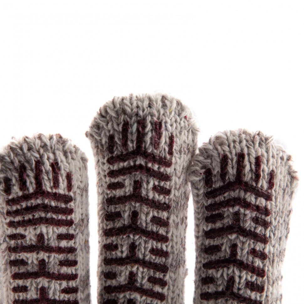 Перчатки трикотажные усиленные, гелевое ПВХ-покрытие, 7 класс, бело-серый меланж Сибртех (68182)