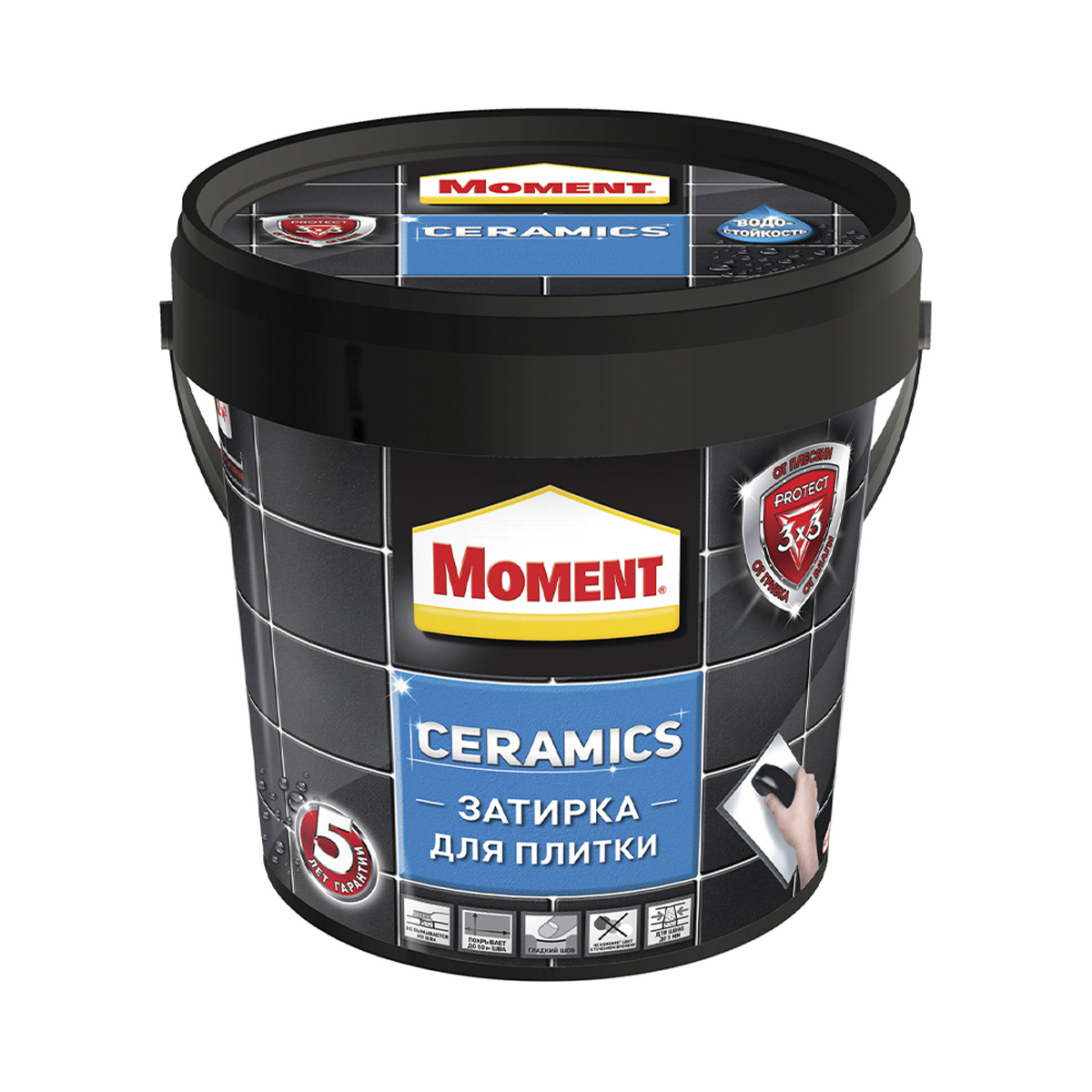 Затирка "moment ceramics"  жасмин   ведро 1 кг (1/12)  хенкель