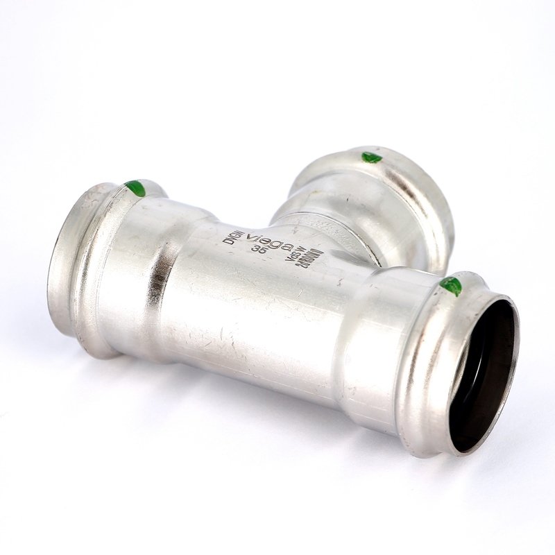 Тройник пресс 35 нержавеющая сталь Sanpress Inox VIEGA