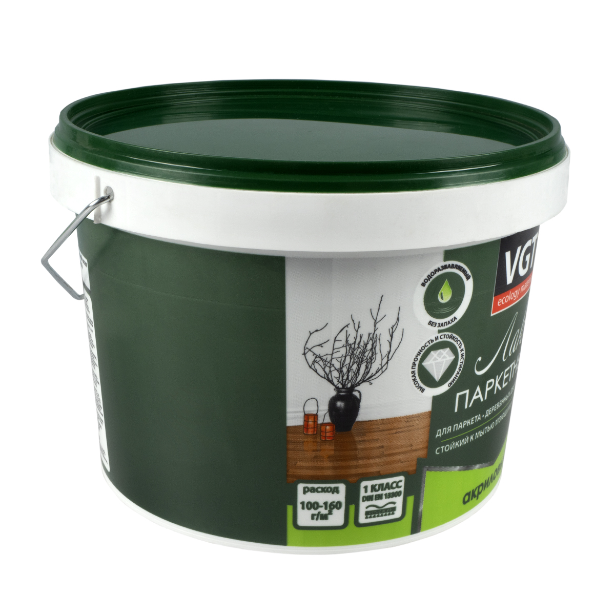 Лак акриловый паркетный п/матов.  2,2 кг (4) "вгт"