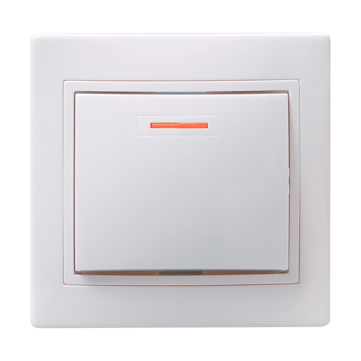 Выключатель "кварта" 1 кл. с индикатором вс10-1-1-кб, 10а, белый (1/10/200) "iek"