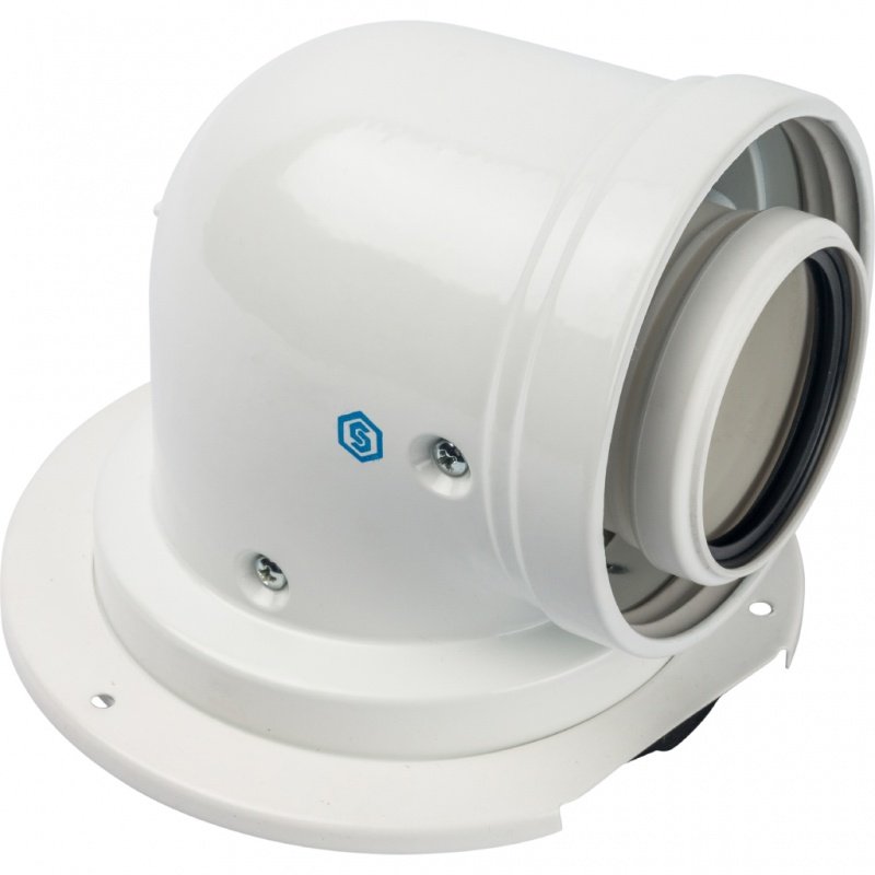 Адаптер угловой 60 х 100 для конденсационных дымоходов (совместим с BOSCH) STOUT