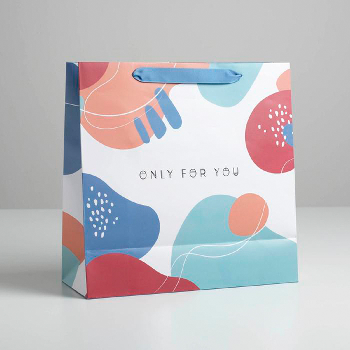 Пакет подарочный ламинир. "only for you" 30*30*12 см (1/97) "дарите счастье" 5226258