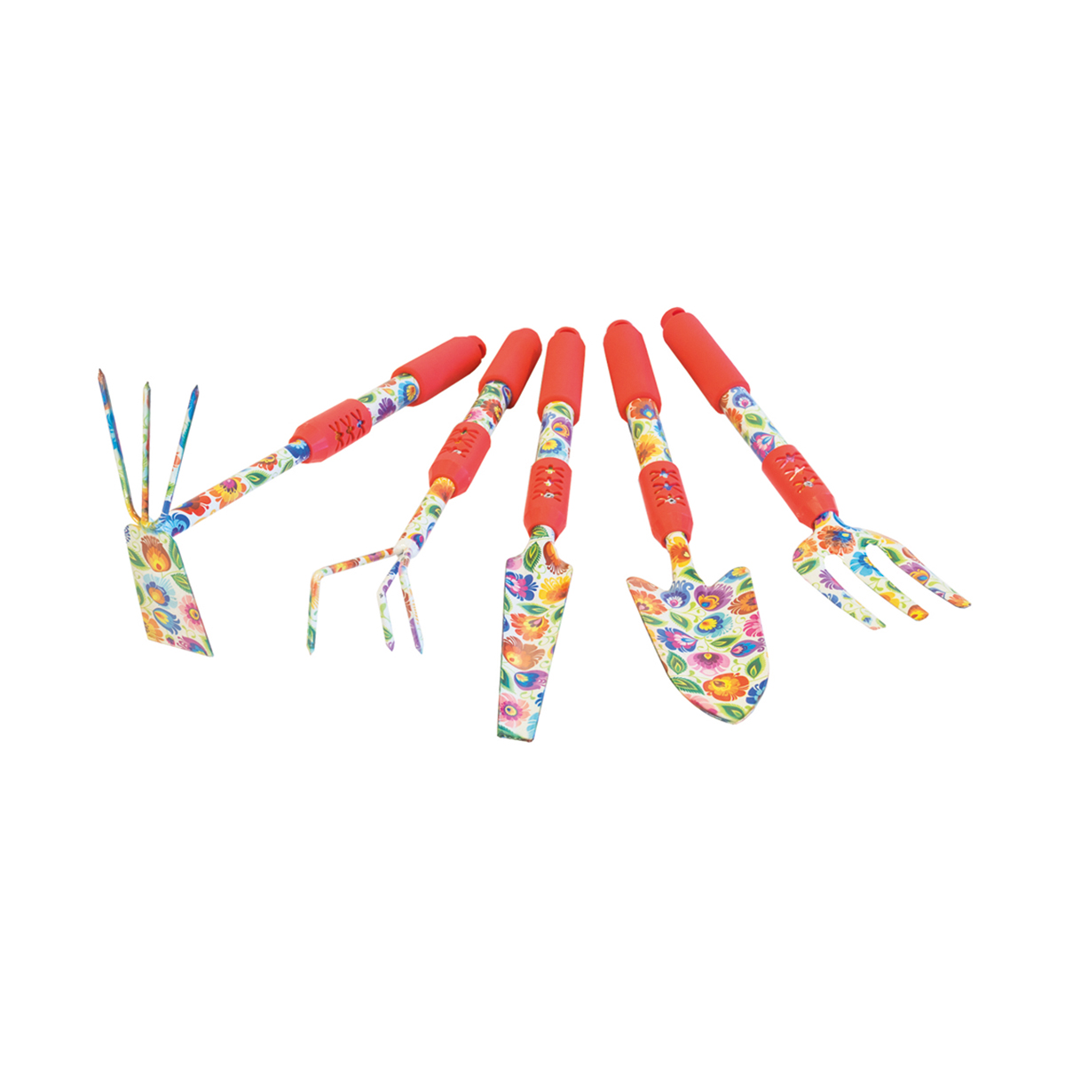 Набор садовый "жар-птица" 5 предм. (совок, корнеуд., вилка, рыхлит., мотыж.) (1/10) "feona" 126-2005