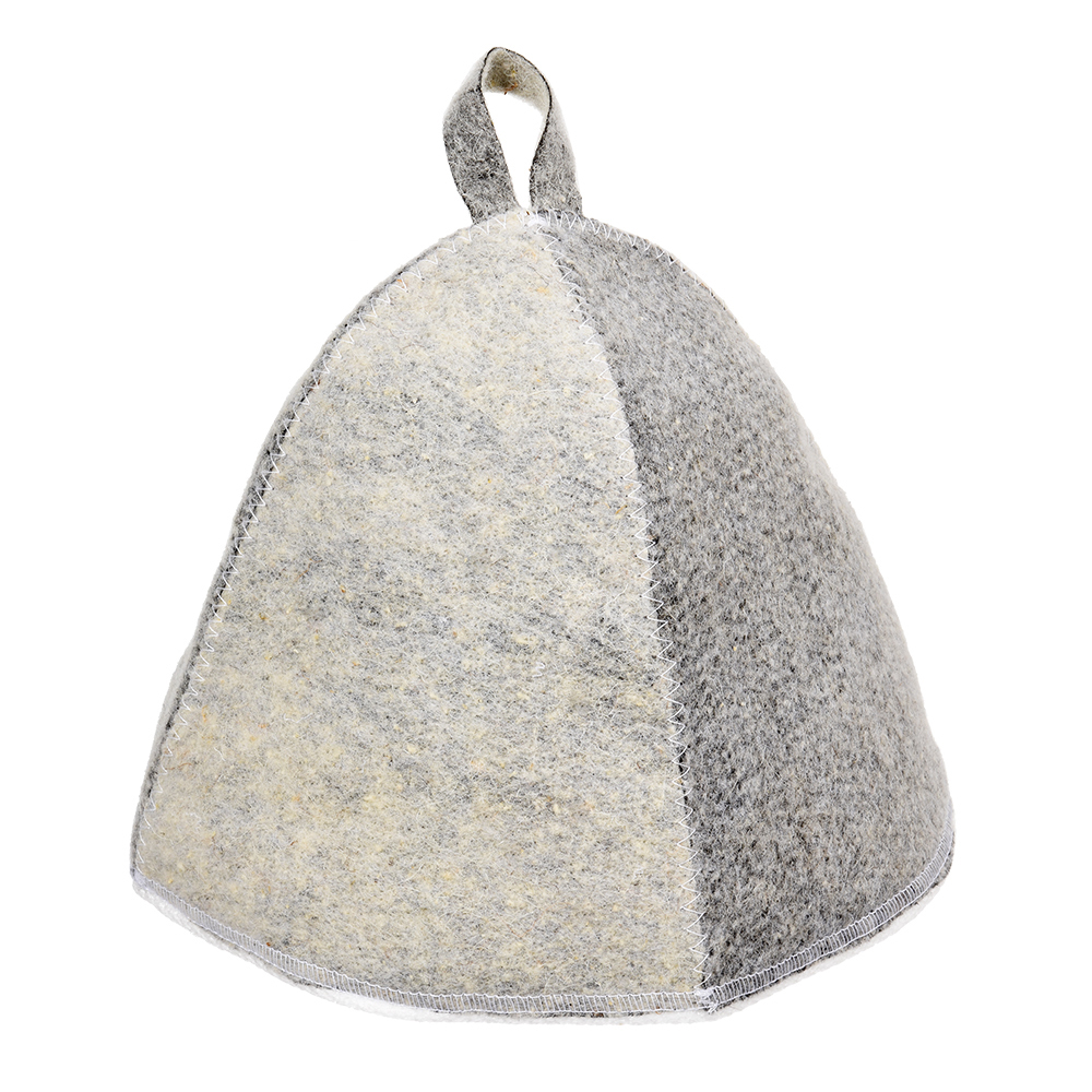 Шапка для бани и сауны "комби" (серая) (1/20) "hot pot" 41160