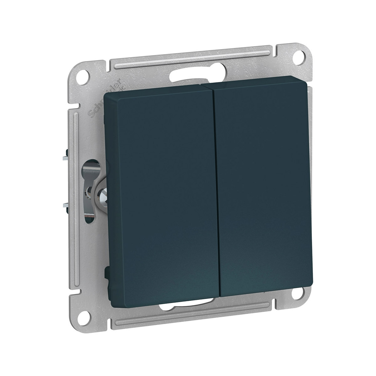 Выключатель "atlasdesign" 2-х кл. (механизм) 10а, изумруд (1/5/20) "schneider"