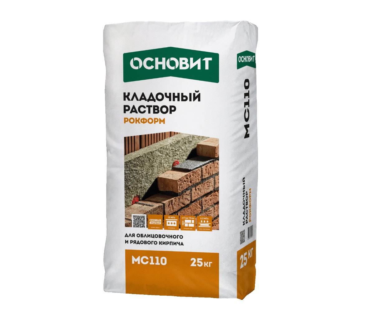 Кладочный раствор ОСНОВИТ РОКФОРМ МС110 25 кг